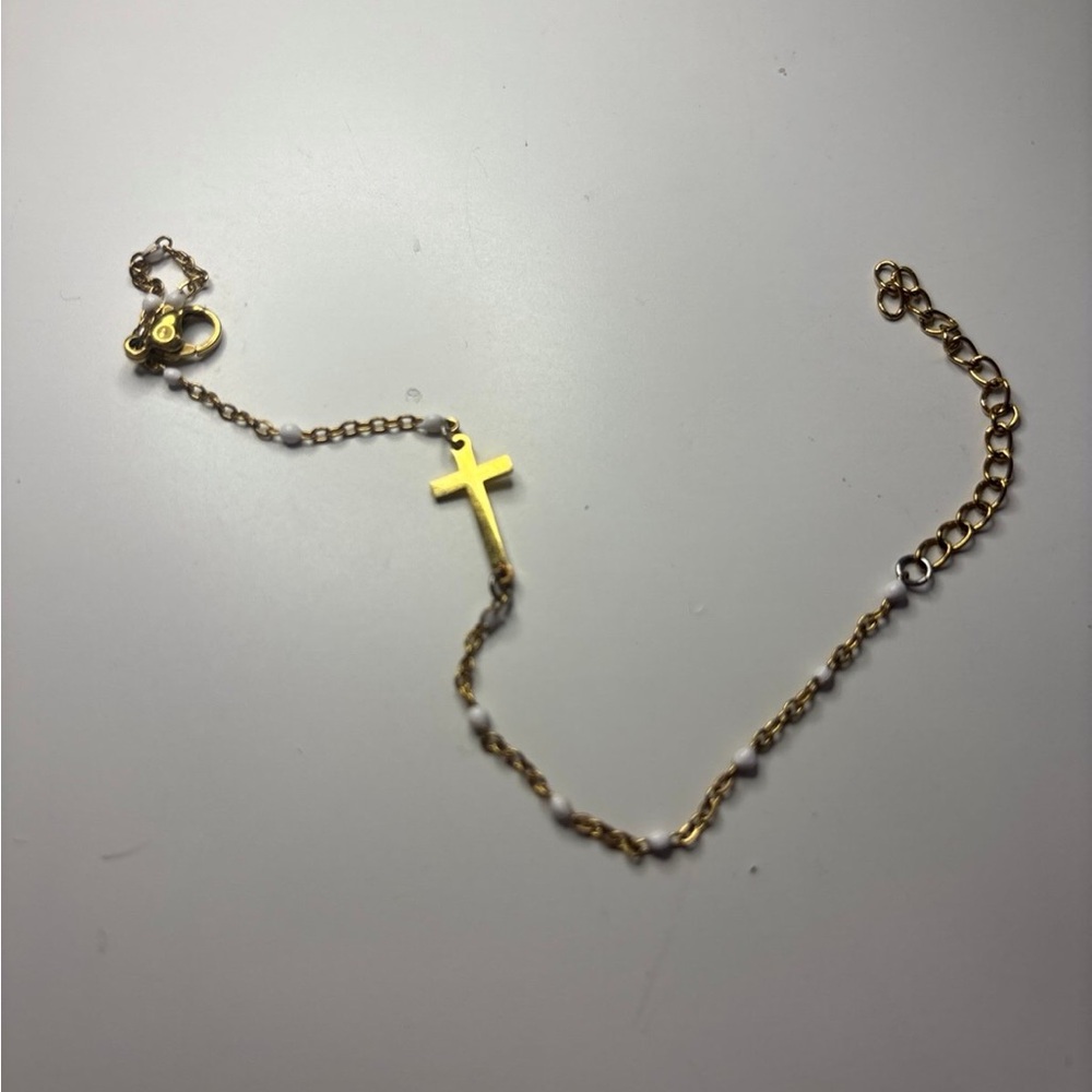 Gold Cross Chain Anclet